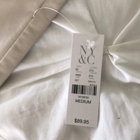 tan new york and company leather jacket - Picture 5 of 6